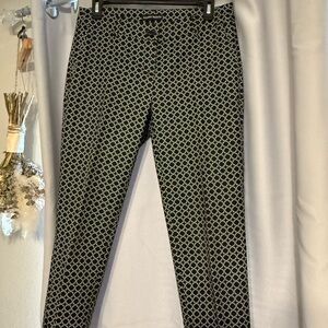 Hilary Radley Black and White Patterned Pants